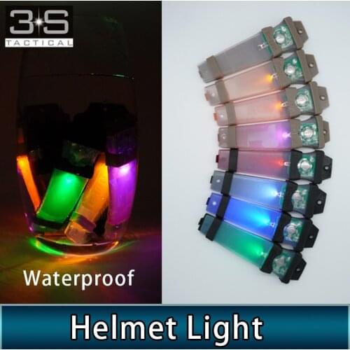 Tactical Helmet Safety Survival Light 8 Colors Waterproof With Magic Tape Hunting Airsoft Molle Strobe Signal Indicators Lamp