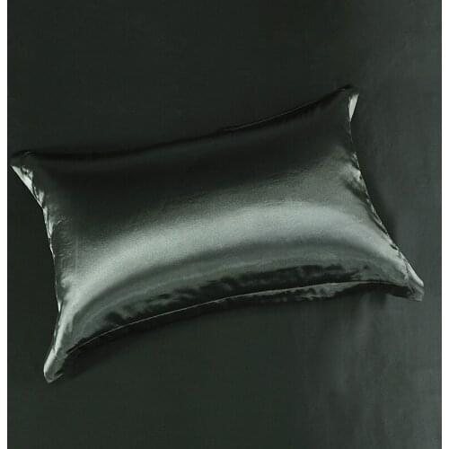 1/2PCS 48x74cm Emulation Silk Satin Pillowcase Single Solid Color Pillow Covers Luxury Pillow Case for Bed Throw