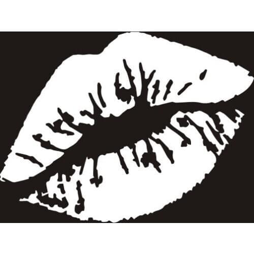 1 Piece 10*7.5CM Red Color Lips Kiss Decal Auto Sticker Car Truck Lips Pattern Funny Car Decoration PVC Glue Mirror Stickers