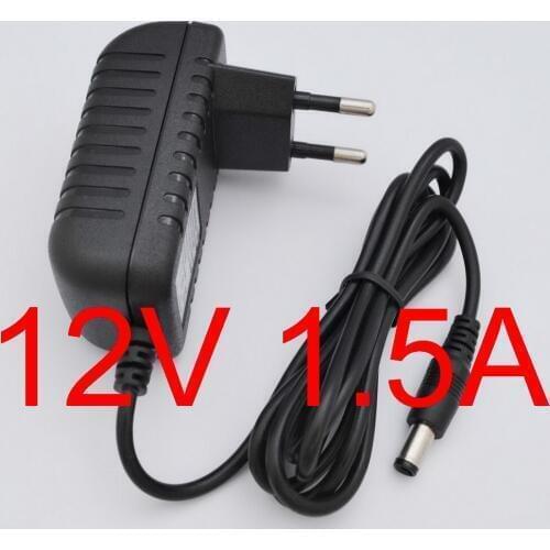 1PCS High quality DC 12V 1.5A IC program AC 100V-240V Converter Switching power adapter 1500mA Supply EU Plug DC 5.5mm x 2.1mm