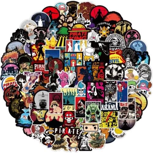 10/50/100pcs One Piece Graffiti Stickers Waterproof Luggage Laptop Scooter Motorcycle Refrigerator Stickers