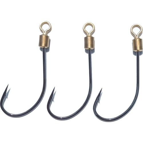 10pcs 10# 12# 14# 16# 18# 20# 22# 24# swivel hook sea fishing hook assist hook jig hooks jigging hook