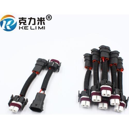 10Pcs H8 H11 lamp connector Ceramic Wiring Harness Socket Male and female connector plug for auto headlights fog lights