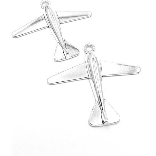 10pcs Aircraft charms pendant 50x42mm antique silver ornament accessories jewelry making DIY base material