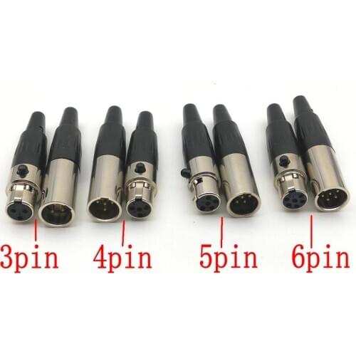 100set MINI XLR ( Male plug + Female Jack) adapter connector wholesale New