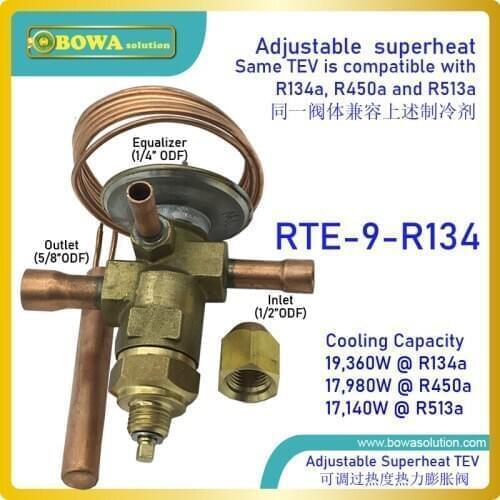 19.3KW R134a TEV is great selection for high backgrond refrigeration plant, such as heat pump clothes dryers or air chambers
