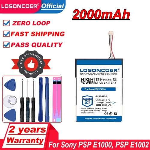 2000mAh Battery 4-285-985-01, SP70C for Sony PSP E1000,E1002,E1004, E1008,Handheld Game Player for PSP Viat Retro Games 5.0 inch