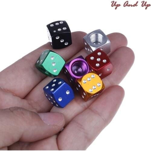 4Pcs/lot Universal Dice Tire Tyre Car Auto Truck Valve Stem Cover Caps Wheel Rims