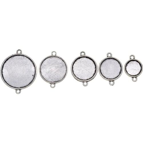 50 Sets 25mm Cabochon Pendant Tray Base DIY Necklace Bracelet