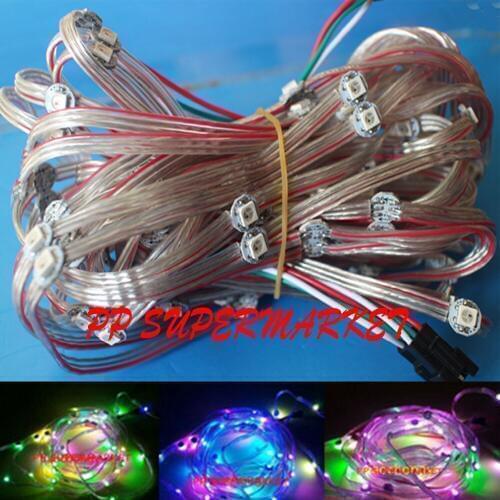 50pcs WS2812B Pre-wired LED Pixel Module String Light Full Color 5050 RGB 5V Electronic LED products