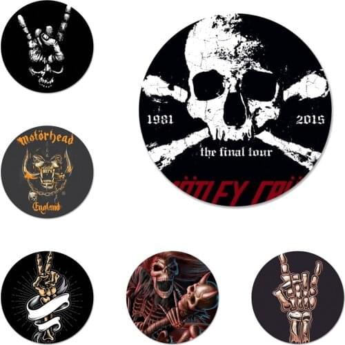 58mm Rock roll skull Badge Brooch Pin Accessories For Clothes Backpack Decoration gift