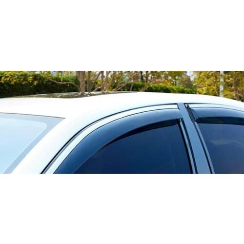 Car Auto Fit For Peugeot 301/308/408 2011-2015 Car Wind Deflector Black Car Window Deflector Visor Vent Rain Guard
