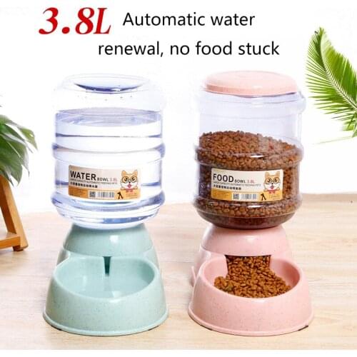 Large-Capacity 3.8L Pet Feeder Automatic Water Feeding Dog Bowl Pet Bowl