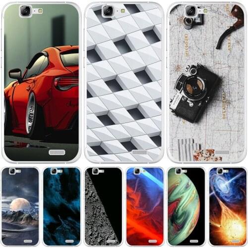 Phone Bags & Cases For Huawei Ascend G7 G7-L01 G8 GX8 G9 Plus G520 G730 Case Cover fashion marble Inkjet Painted Shell Bag