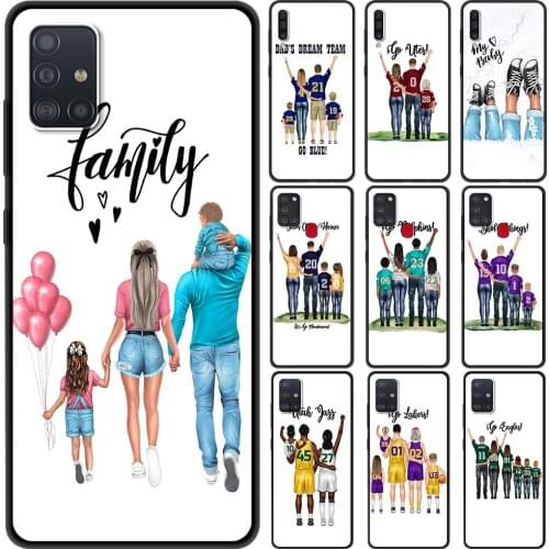 Cover for Samsung Galaxy A32 A52 A72 4G A12 A21S A51 A71 Phone Case A01 A31 A41 A02S 5G Luxury Shell Baby Mother Girl Family