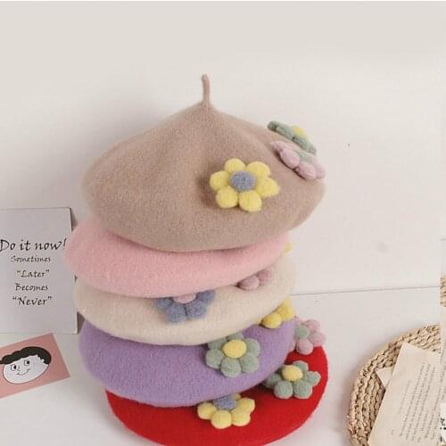 FOCUSNORM 5 Colors Princess Newborn Baby Girls Beanies Hats Flowers Print Autumn Winter Caps