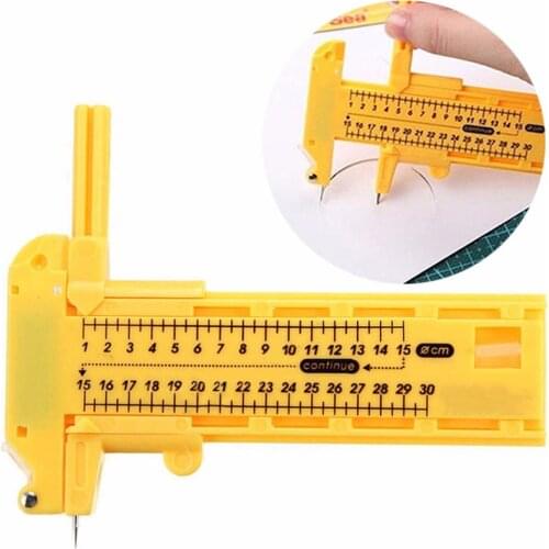 Rotary Paper Leather Compass Circle Cutter 1-30cm + 6Pcs Spare Blades + 3Pcs Leads Adjustable Round Cutting Tool