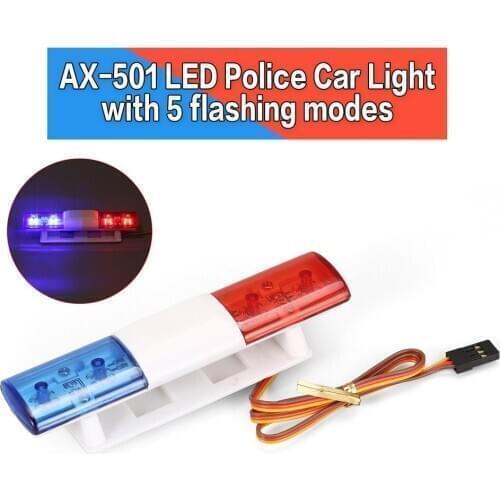 Hot RC Car Accessories Led Police Flash Light Alarming Light Lamp for 1/10 1/8 HSP Traxxas TAMIYA CC01 Axial SCX10 D90 Model Car