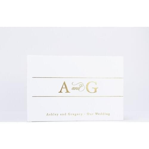 Personalize Wedding Guest Book, Gold Foil Wedding Guestbook,landscape Custom Wedding Photo Album Hardcover Keepsake Book booth