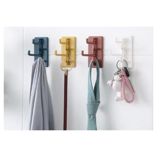 Creative rotating glue hook contrast Japanese style glue hook toilet kitchen wall non perforated paste hanger