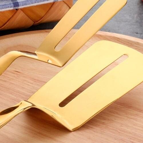 Kitchen Bread Meat Clamp Stainless Steel for Pizza Burgers Eggs Seafood Cakes