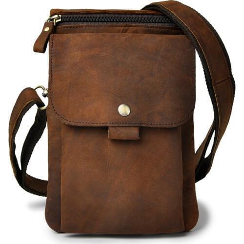 Fashion Real Leather Multifunction Casual Waist Pack Cross-body Bag Satchel Messenger Bag Hip Bum Pouch Waist Belt Pack 8302-d