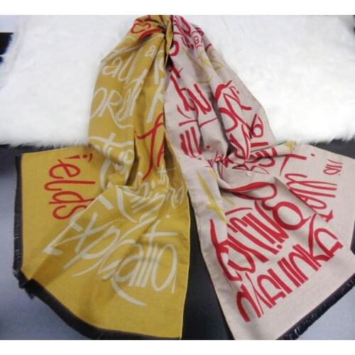 Fashion Winter Scarf Women Cashmere Warm Pashmina Foulard Lady Luxury alphabet Scarves Thick Soft Bufanda Shawls Wraps 2020 New