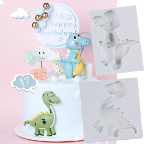 Cartoon Dinosaur Molds Fondant Cakes Decorating Tools Silicone Molds Sugarcrafts Chocolate Baking Tools For Cakes Gumpaste Form