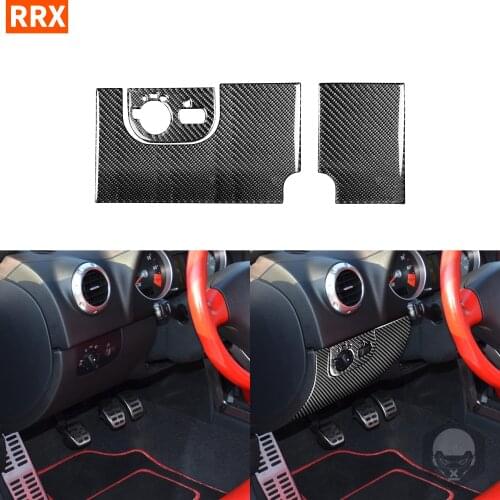 For Audi TT 8N 8J MK1 2001 2002 2003 2004 2005 2006 Carbon Fiber Stickers Car Accessories Dashboard Headlight Switch Interiors