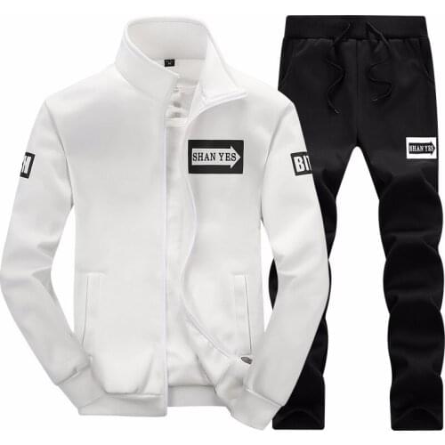 2020 New Sports Sets Two-Piece Men Boys Cardigan Jacket Arrow Casual Pants Sweater Trousers Sports Comfortable Cheap Hot