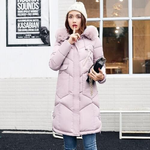 Coats Female Winter Jacket Women Fur Hooded Thick Warm Long Coat Plus Size Outwear Parka Ladies Chaqueta Feminino LWL1008