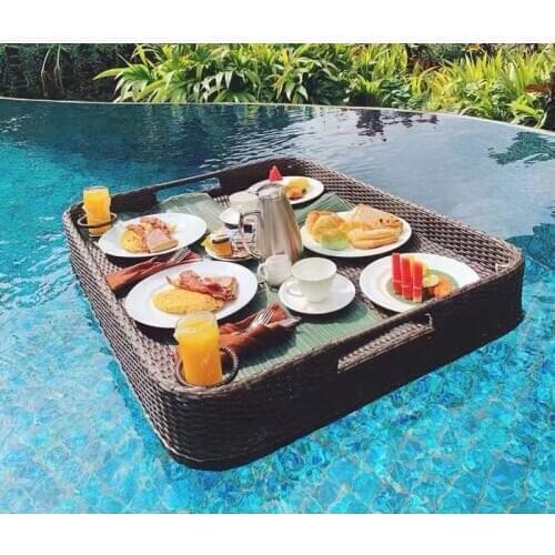 Freeshipping 100x60x20cm Rattan floating plate for Outdoor Rattan Sofa Hotel spa Swimming pool Outdoor