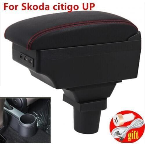For Skoda citigo UP armrest box central Store content box products accessories With USB inte