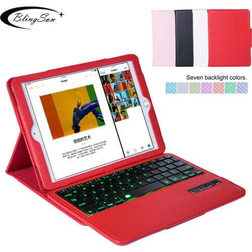 Backlight Bluetooth Keyboard Case For iPad 9.7 2017 2018 Air 1 Air 2 Pro 9.7 Case Leather Cover for iPad 5 6 Smart Case Stand