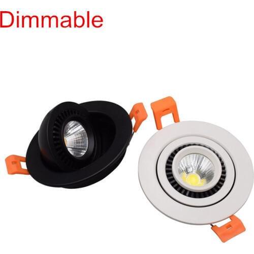 Rotatable Angle LED Recessed Downlight 5W 7W 10W 15W 18W LED Ceiling Spot Light 3000K/4000K/6000K Black/White Housing Light