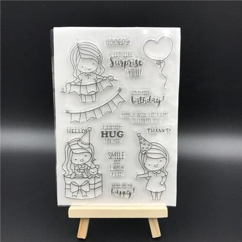 Party Girl Transparent Clear Silicone Stamp/Seal for DIY scrapbooking/photo album Decorative clear stamp sheets A520