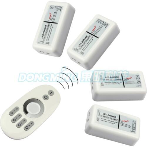 Free Shipping 2.4g 4 zone Touch RGB Remote controller RF Wireless + 4pcs 2.4g led Dimmer For RGB LED Strip RGB/RGBW Bulb/Panel