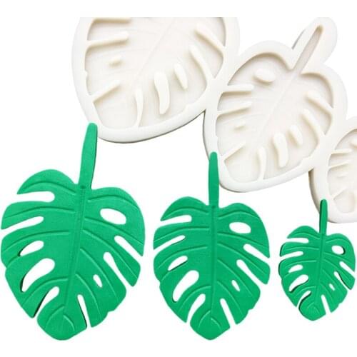 Monstera Deliciosa Leaves Silicone Sugarcraft Mold Resin Tools Cupcake Baking Mould Fondant Cake Decorating Tools