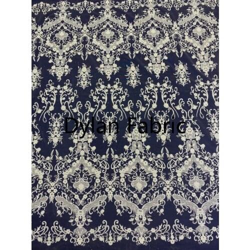 Wedding dress small pearl series mesh gauze wedding dress fashion fabric