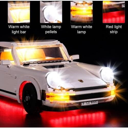 Remote Control LED Light Set For 10295 PORSCHE 911 (Only LED Light, No Block Kit)