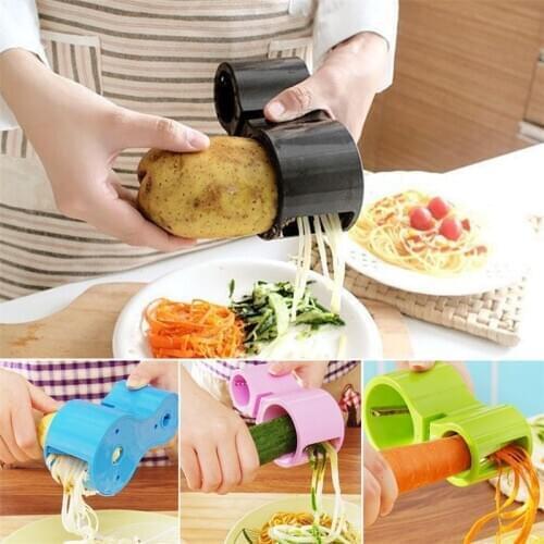 Double head grater multiple colour vegetables With sharpener Spaghetti Maker Kitchen supplies Knife Sharpener plastic Cutters