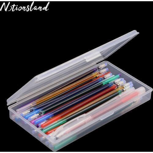 40pcs Water Soluble Pen Fabric Markers Refills Cross Water Erasable Pens for DIY Patchwork Needlework Sewing Tools With Box