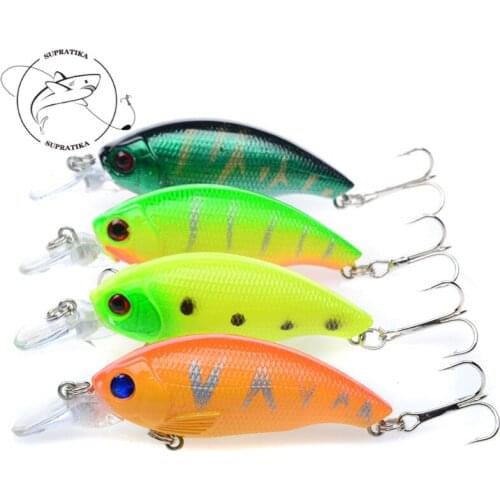 4Pcs/lot75mm/8.5g Diving Depth 0.5-2M Anti-Corrosion Fishing Lure Hard Bait Artificial Crank High Quality Plastic Fishing Bait