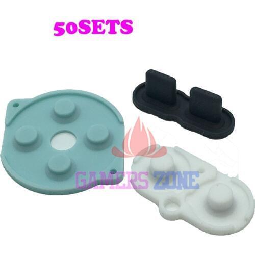50SETS Conductive Rubber Silicone Pads Buttons For Game Boy Pocket GBP GBA GBC GB DMG Console A B Start D Pad Buttons