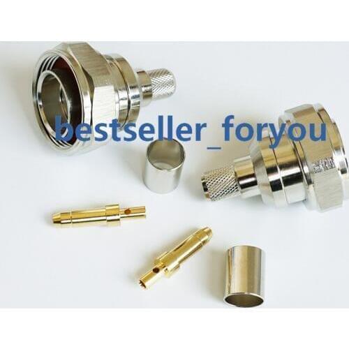 7/16 DIN Male L29 Male Plug Center Pin 4 Hole Flange Deck Mount Solder Cup Terminal RF Connector RF Adapter