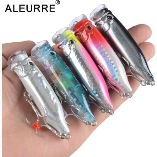 7cm 9.4g popper topwater fishing lures professional Arouse water splash Attract big fish 3D Eyes Artificial Bass Wide Wobble