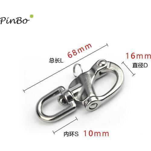 70mm 316 Stainless Steel Swivel Shackle Quick Release Boat Anchor Chain Eye Shackle Swivel Snap Hook for Marine Architectural