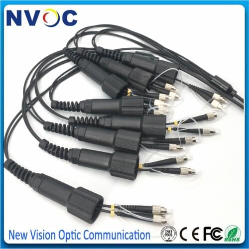 SM,16Core,G657A,Armored Black LSZH Cable,7.0mm,16Fibers PDLC-PDLC 60/70/80/90/100M 16C LCUPC Fiber Armoured Patch Cord Cable