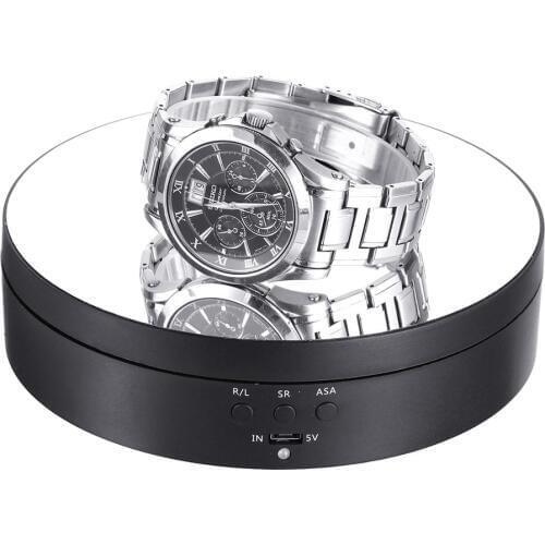 Photography Auto Rotating Turntable 360 Degree Round Remote Automatically Jewelry Display Stand Base for Photo Studio Shooting