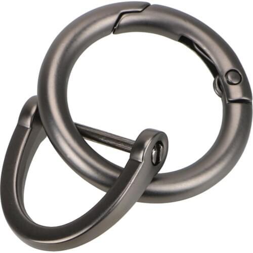 Classic Metal Key Rings D Shape Horseshoe Key Holder Interior Accessories Personalized Men Gift Thick Rod Car Keychain